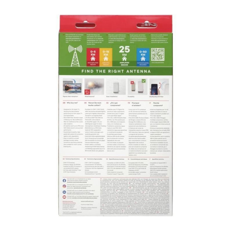 Full HD one for all, 5g filter antenna, high quality plastic amplified