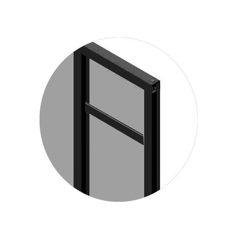 Horizontal slat kit - OPTIMUM - Fixed glass roof - H50 X W30 cm - Blac