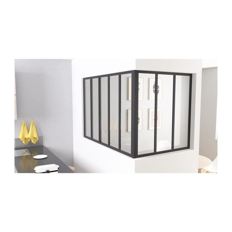 Corner post - OPTIMUM - H50 X W30 cm - Black