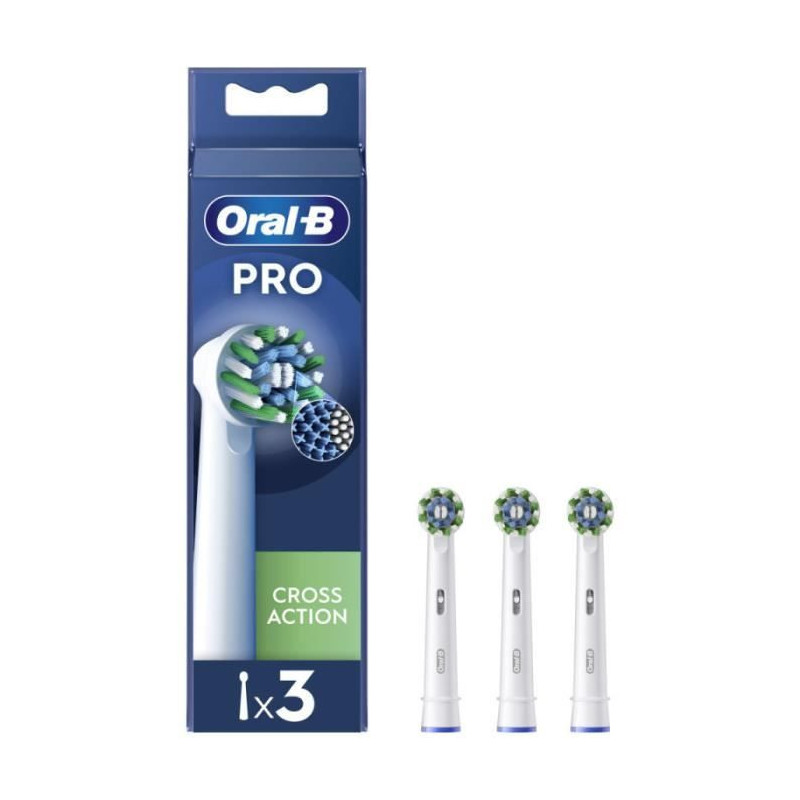 Oral-B Pro Cross Action Toothbrush Heads, Pack of 3 Units