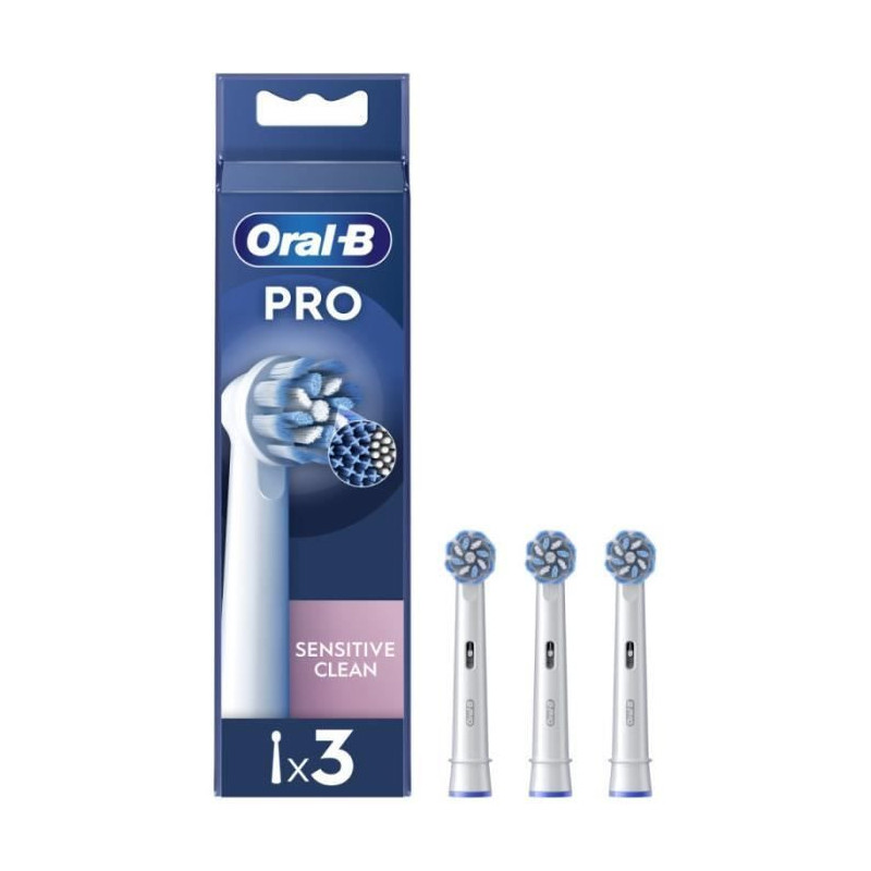 Oral-B Pro Sensitive Clean Toothbrush Heads, Pack of 3 Units