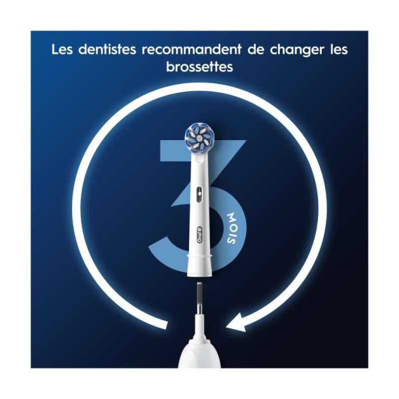 Oral-B Pro Sensitive Clean Toothbrush Heads, Pack of 3 Units