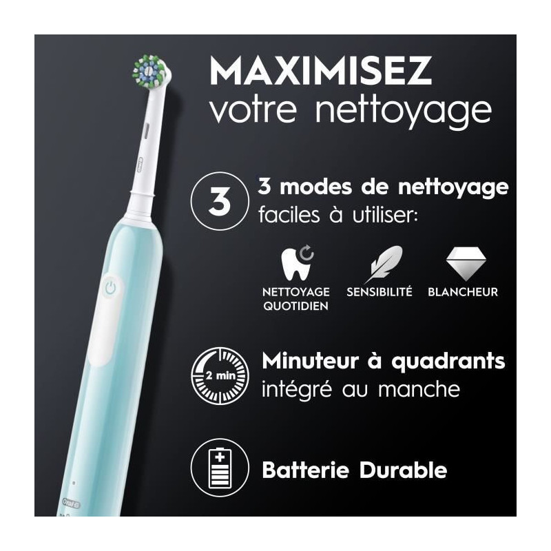 Electric toothbrush - ORAL-B Pro 1 - Sensitive Clean - Blue