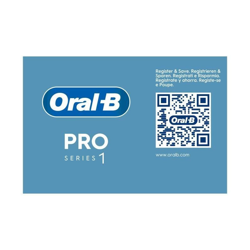 Electric toothbrush - ORAL-B Pro 1 - Sensitive Clean - Blue