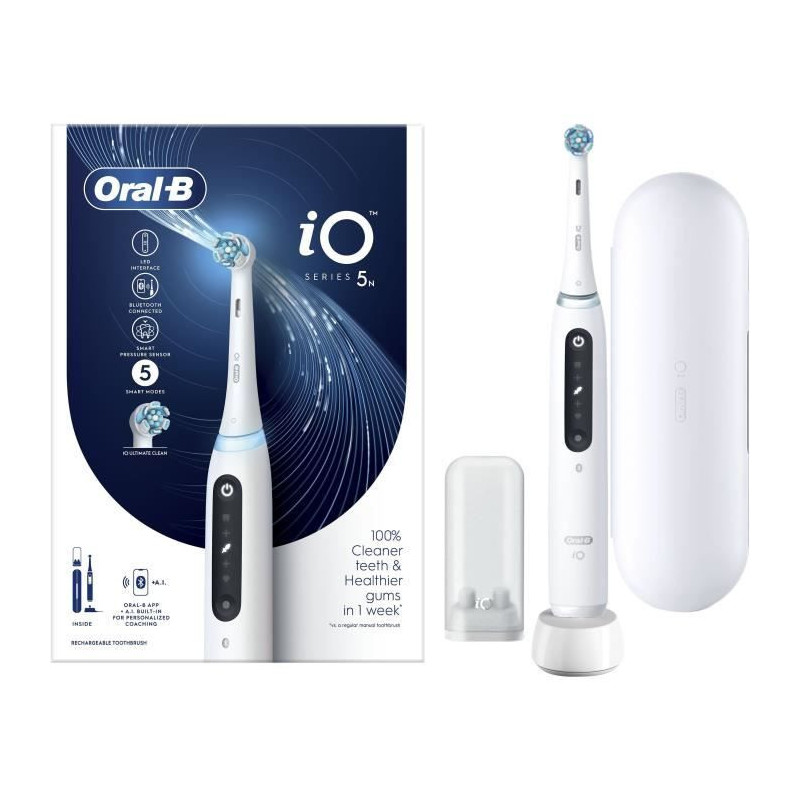 Toothbrushes - ORAL-B - iO5n Quite - White + Travel case - Electric