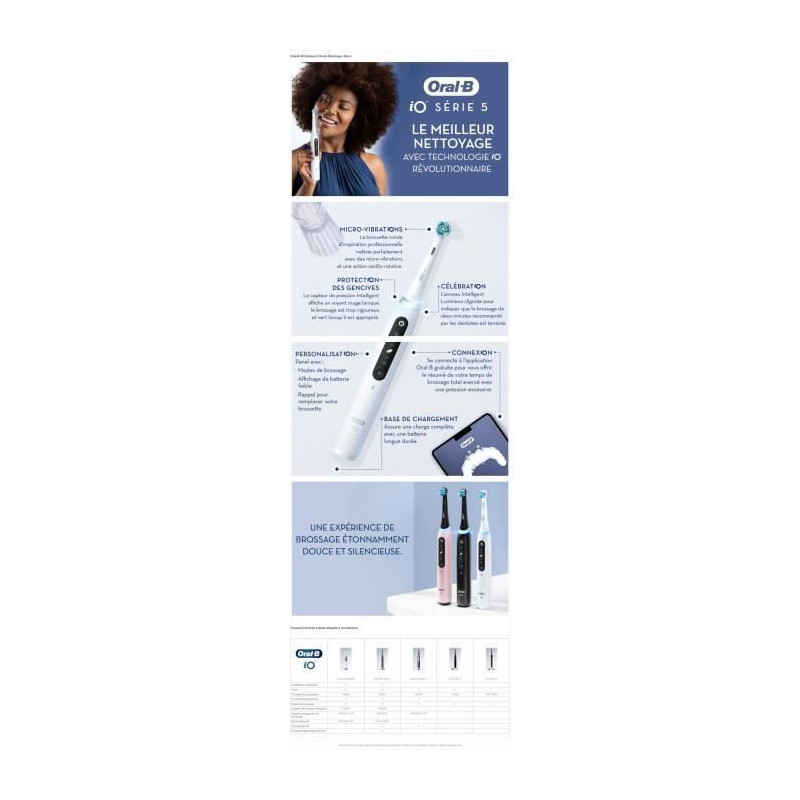 Toothbrushes - ORAL-B - iO5n Quite - White + Travel case - Electric