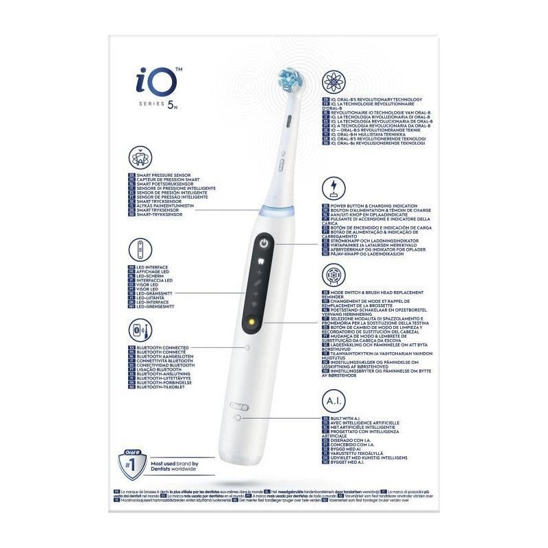 Toothbrushes - ORAL-B - iO5n Quite - White + Travel case - Electric