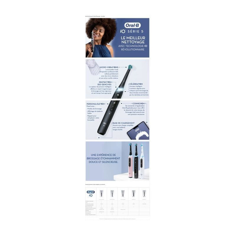 Oral-B iO 5 Pack of 2, Black and White Electric Toothbrushes, 2 Brush