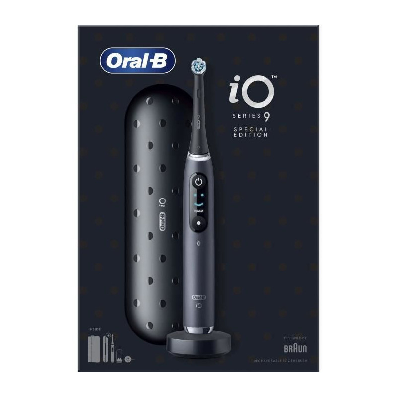Oral -B io 9 - black electric teeth brush - Bluetooth connected, 1 bru