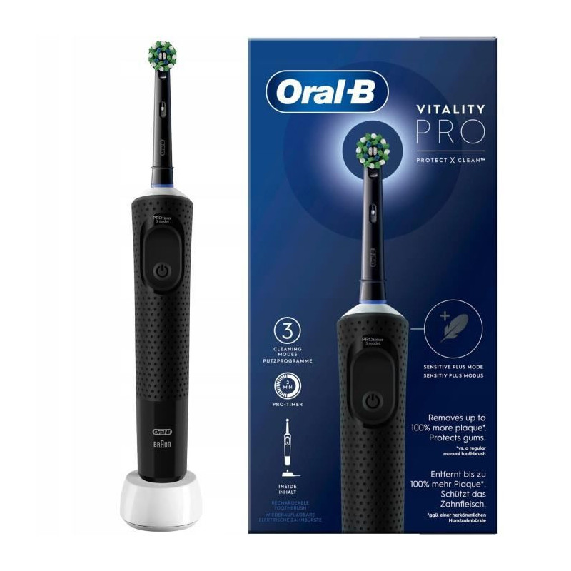 Oral-B Vitality Pro Electric Toothbrush Black, 1 Brush Head