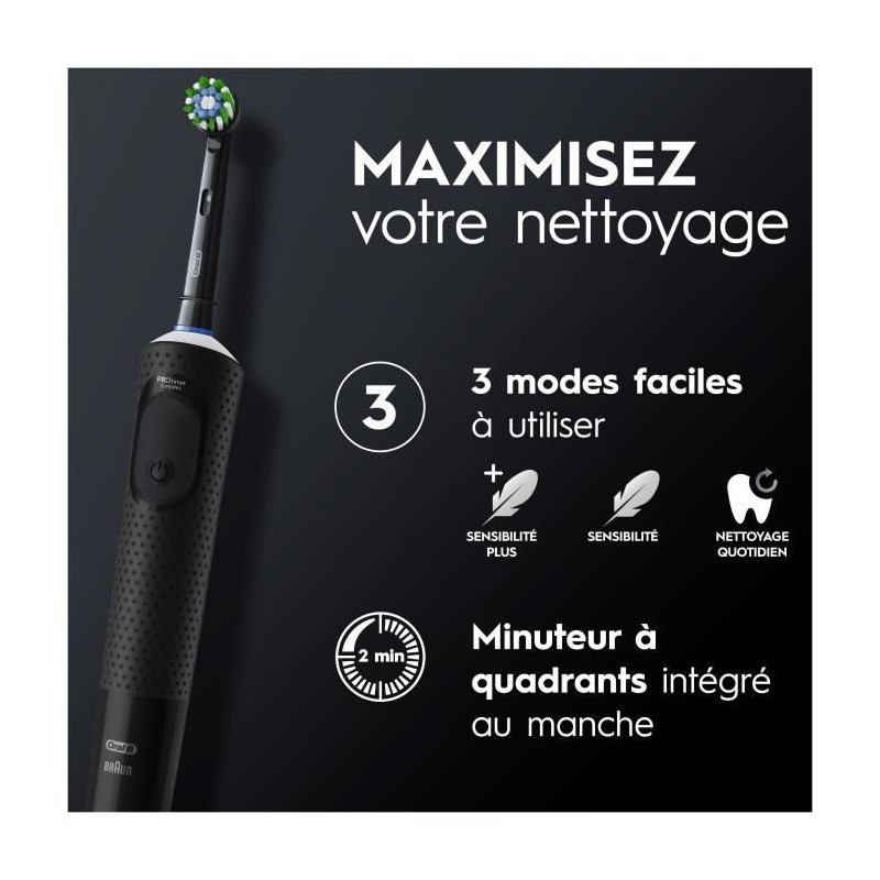 Oral-B Vitality Pro Electric Toothbrush Black, 1 Brush Head
