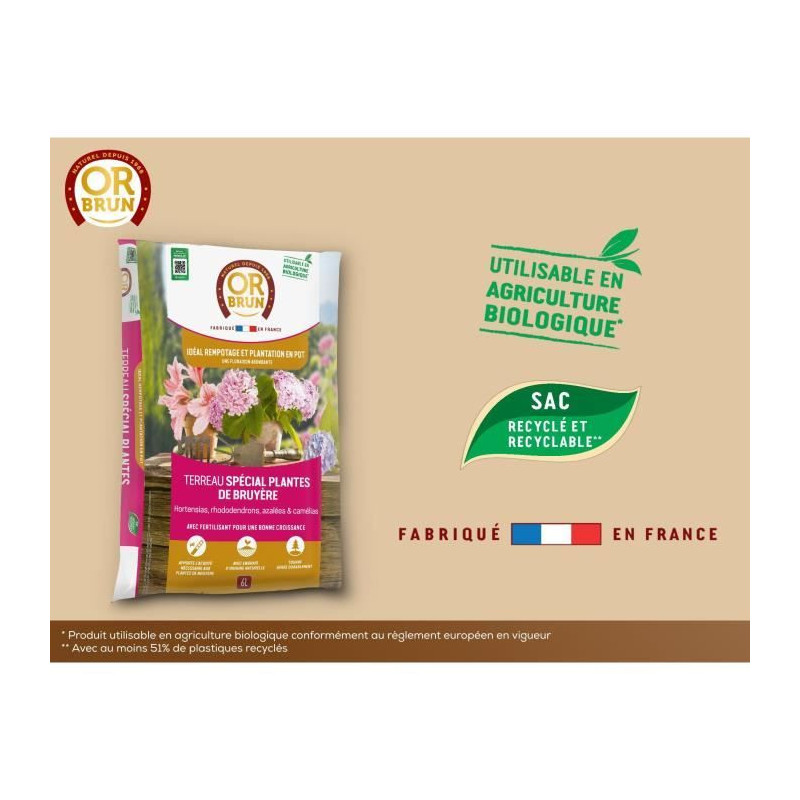 Special potting soil for heather plants - OR BRUN - OBRTBRU6U - 6L - B