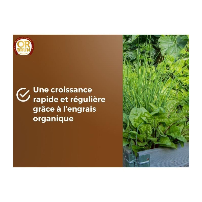 Vegetable soil & Aromatic plants - OR BRUN - OBRTARO6U - 6L - Fast gro
