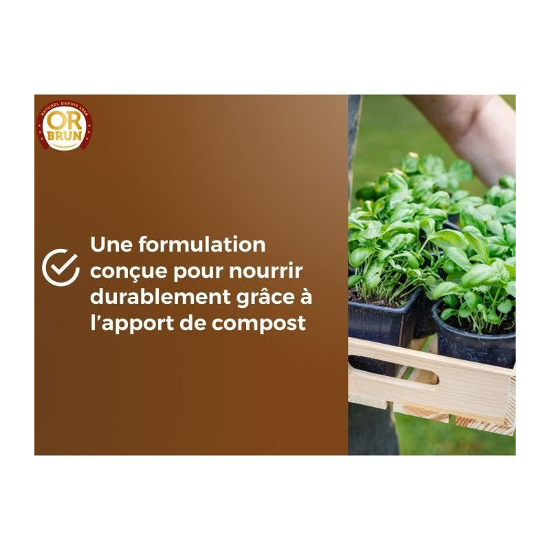Vegetable soil & Aromatic plants - OR BRUN - OBRTARO6U - 6L - Fast gro