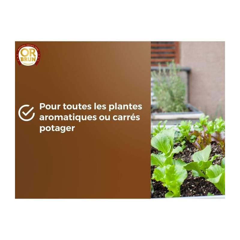 Vegetable soil & Aromatic plants - OR BRUN - OBRTARO6U - 6L - Fast gro