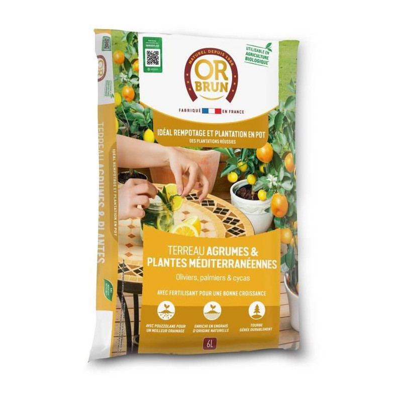Citrus & Mediterranean Plants Soil - BROWN GOLD - OBRTAGR6U - 6L - Oli