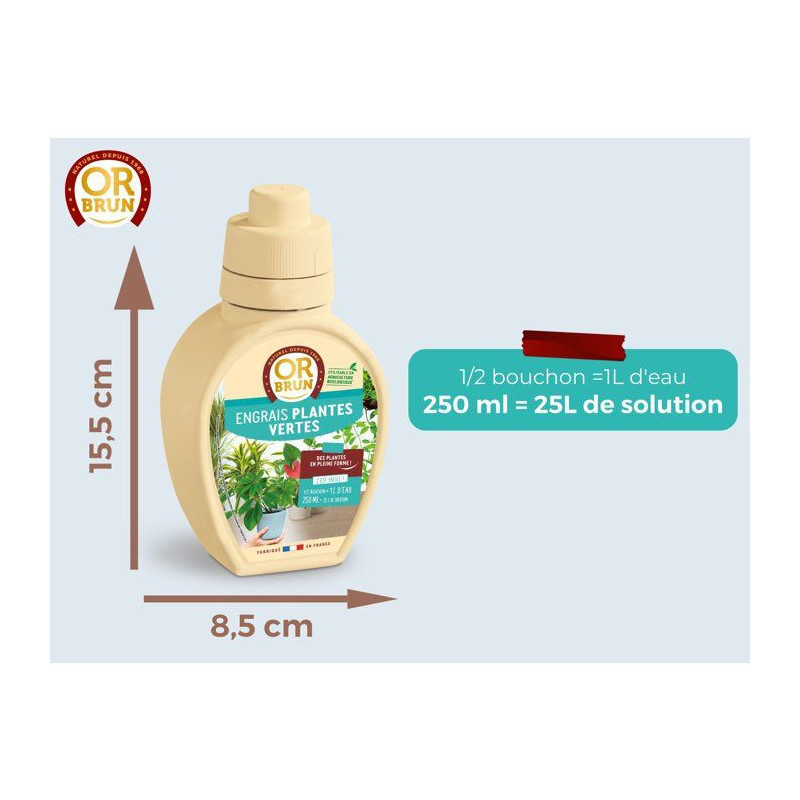OR BRUN Fertilizer indoor / green plants 250 ml