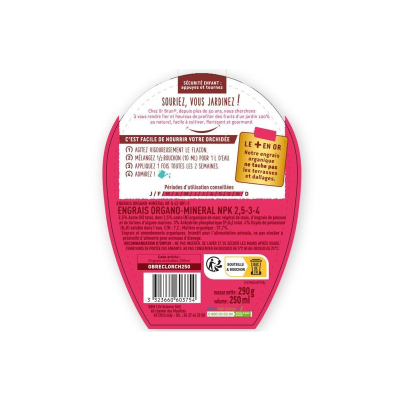 Gold Brown Orchid fertilizer 250 ml
