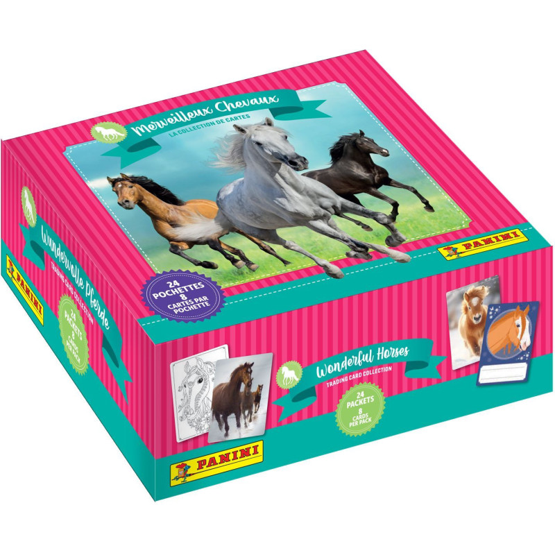 Sticker box - PANINI - Card collection for horse fans - Contains 24 po