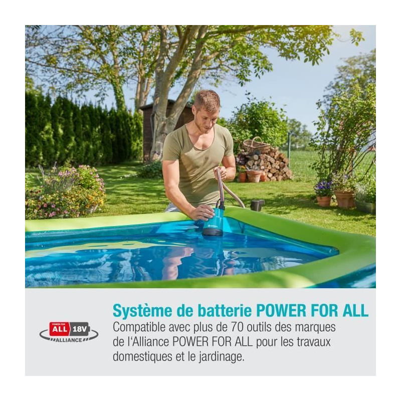 Gardena Shape Pump Light Water 200/2 Li-ion 18V P4A-Max 2000L/H & Pres