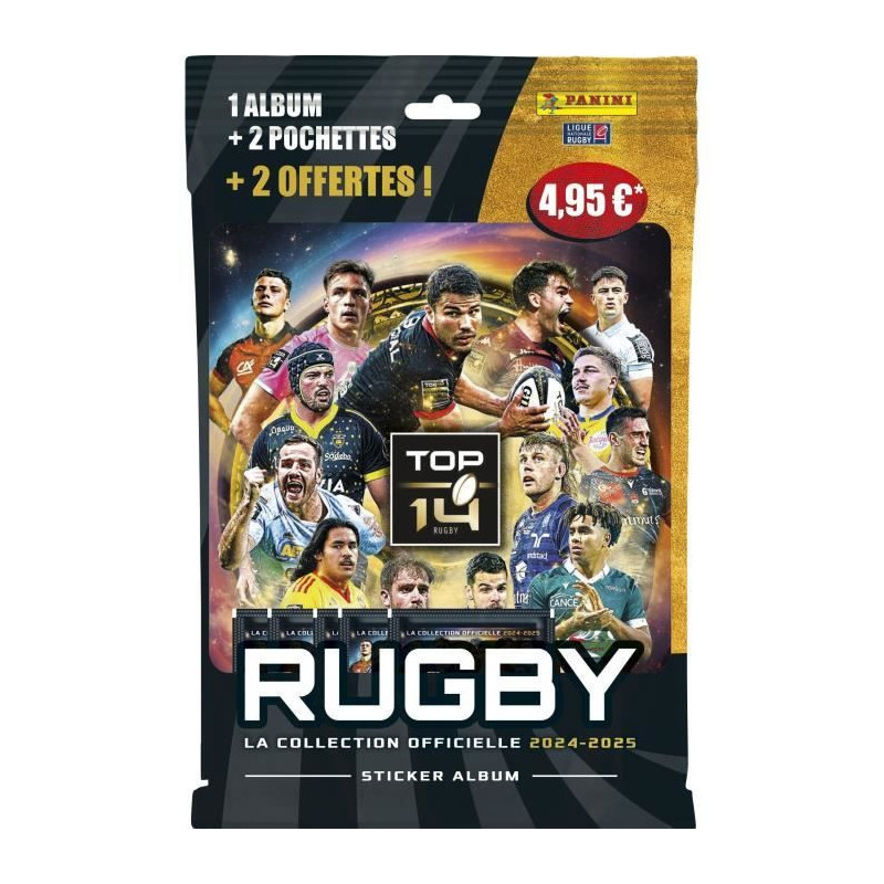 Starter Pack - PANINI - Rugby Top 14 2024-2025 - Album - 2 sleeves - 2