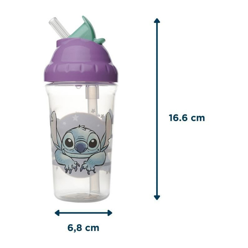 Straw cup - THERMOBABY - 295 ml - Leak-proof - Lilo & Stitch