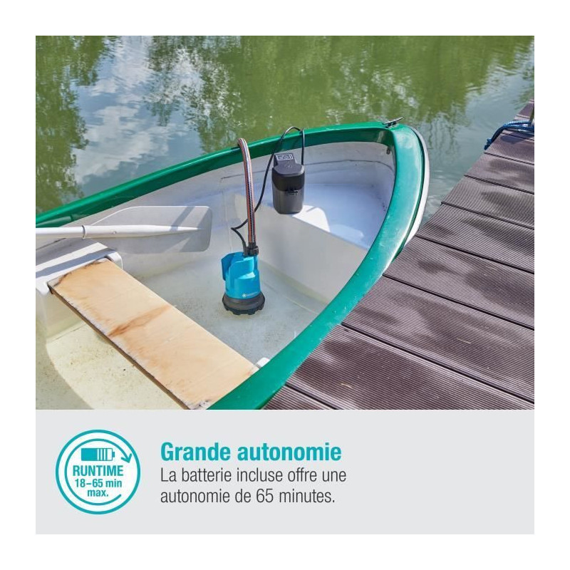 Gardena Shape Pump Light Water 200/2 Li-ion 18V P4A-Max 2000L/H & Pres