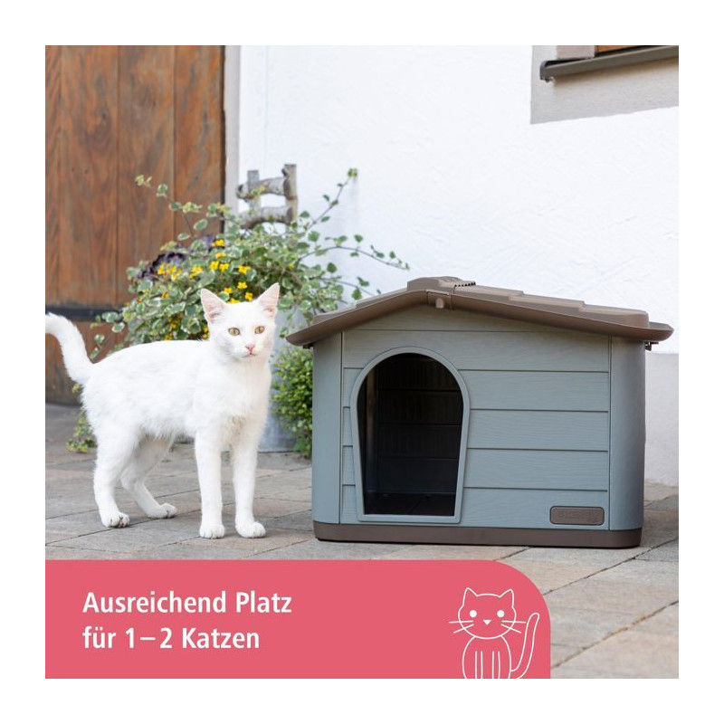 House for cats Paola Eco Kerbl - 60 x 51 x 41 cm - gray and brown - re