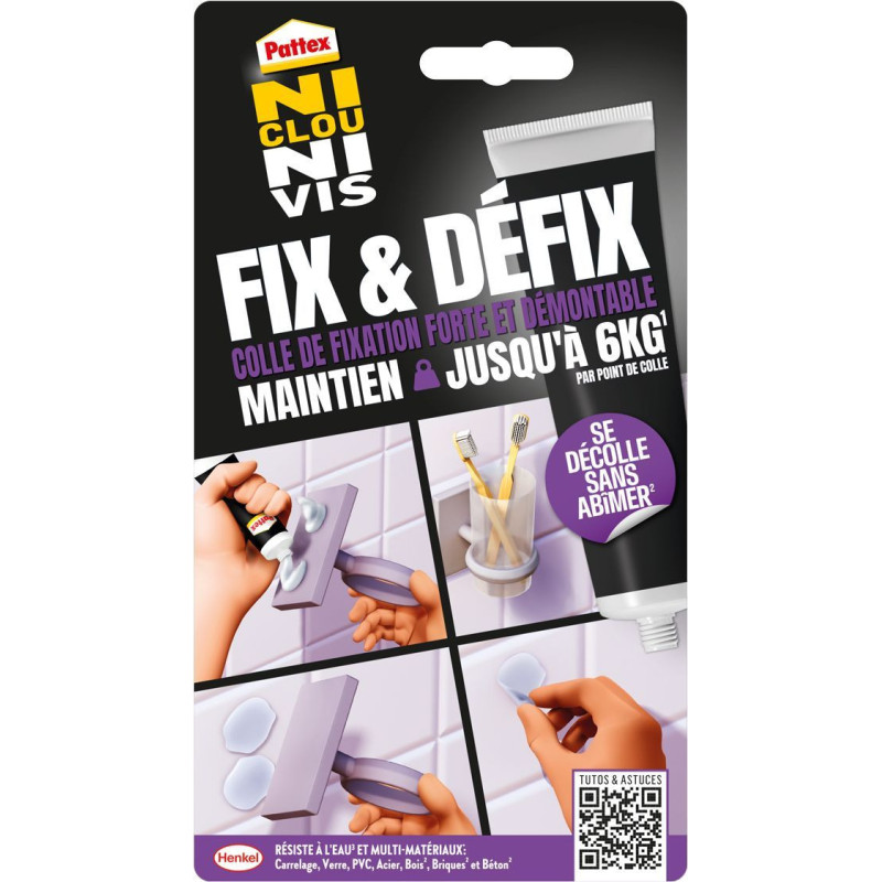 Fixing Glue - PATTEX - 2970856 - No nails or screws - Fix & Défix - T