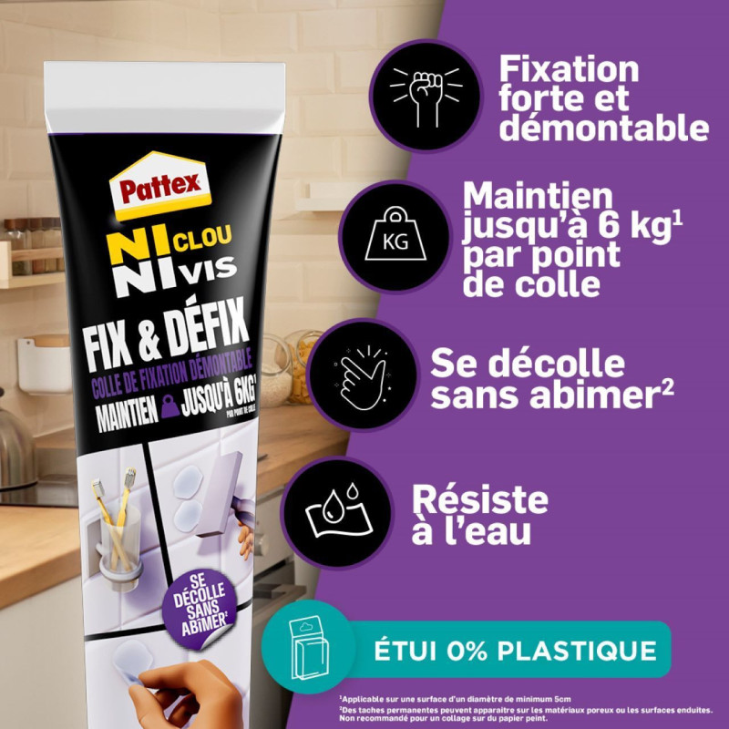 Fixing Glue - PATTEX - 2970856 - No nails or screws - Fix & Défix - T
