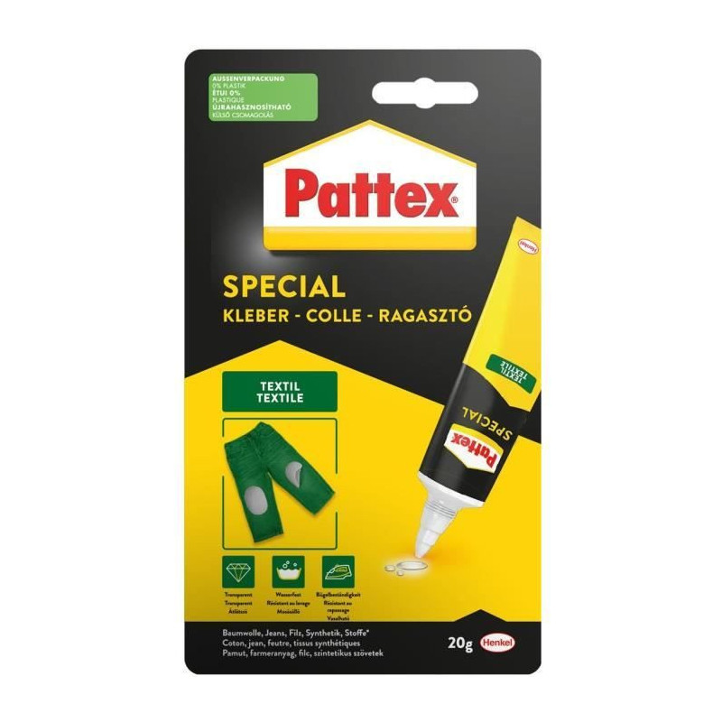 Specialty Materials Glue - PATTEX - Textile - Tube - 20g