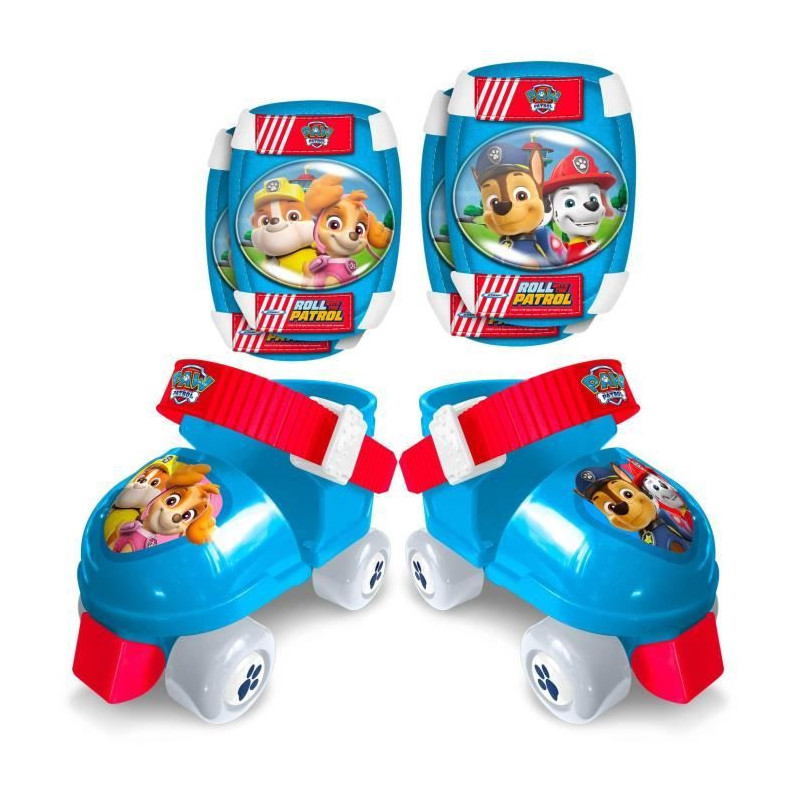 Roller skates and elbow/knee pads set - adjustable from 23 to 27 - PAT