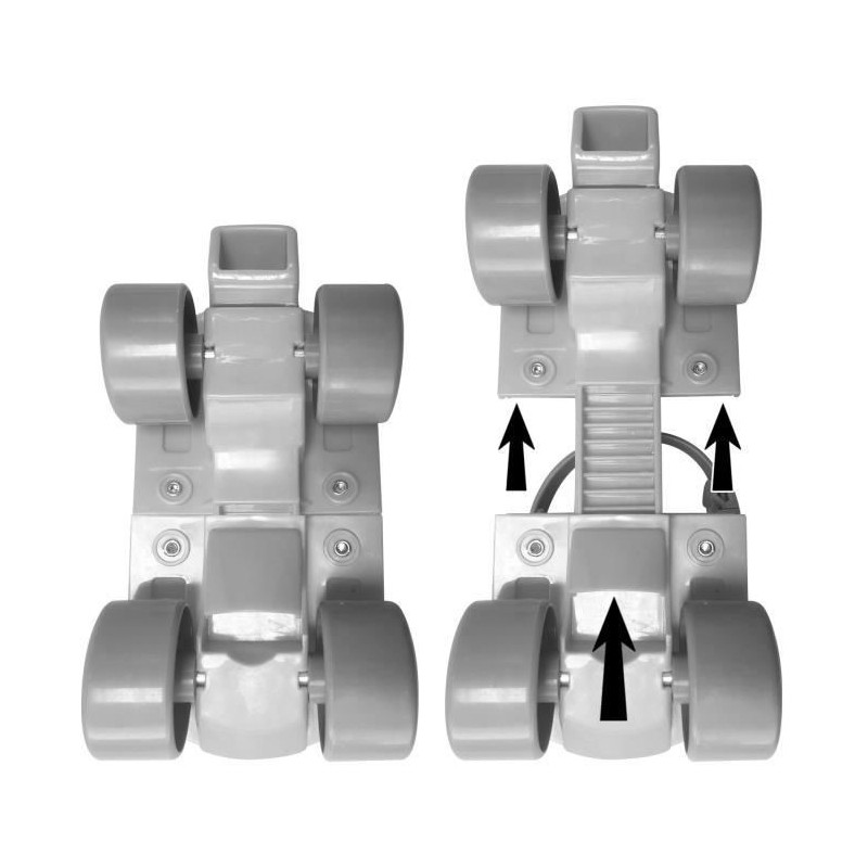 Roller skates and elbow/knee pads set - adjustable from 23 to 27 - PAT