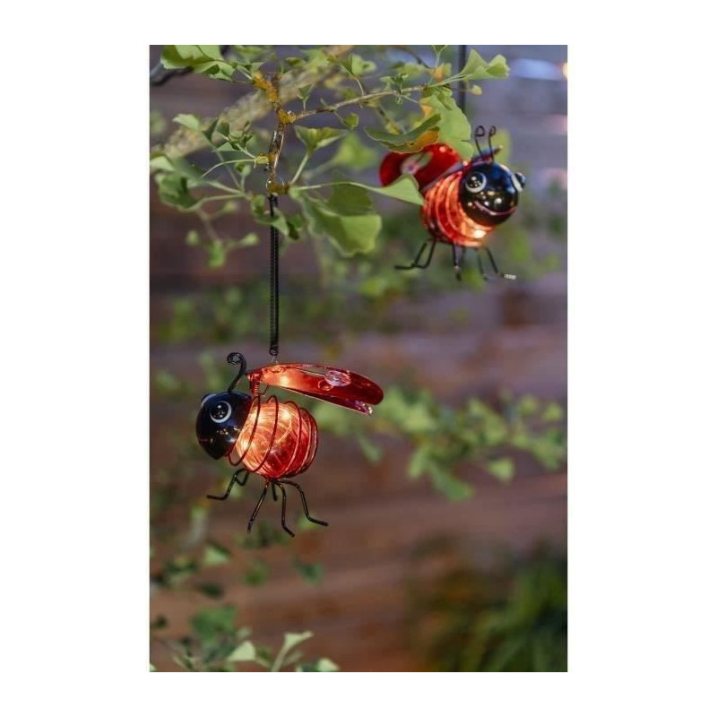 Clipped solar ladybug - in plastic - Ellumination duration 8 hours