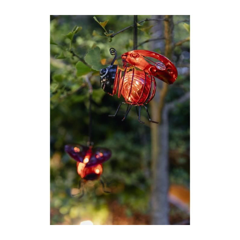 Clipped solar ladybug - in plastic - Ellumination duration 8 hours