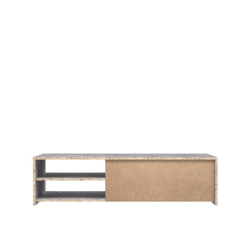 Pilvi TV cabinet - White and light concrete - Contemporary - L 120 x D