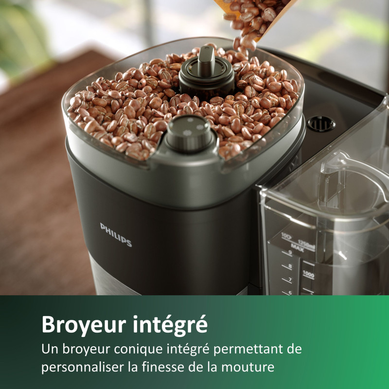 Filter coffee maker with integrated grinder - PHILIPS - HD7888/01 - Up