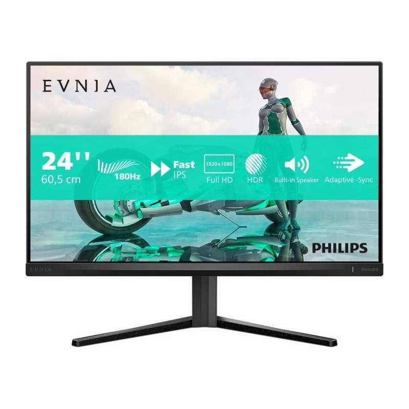 PC screen - PHILIPS - Evnia 3000 - 23.8 FHD - Fast IPS panel - 180Hz -