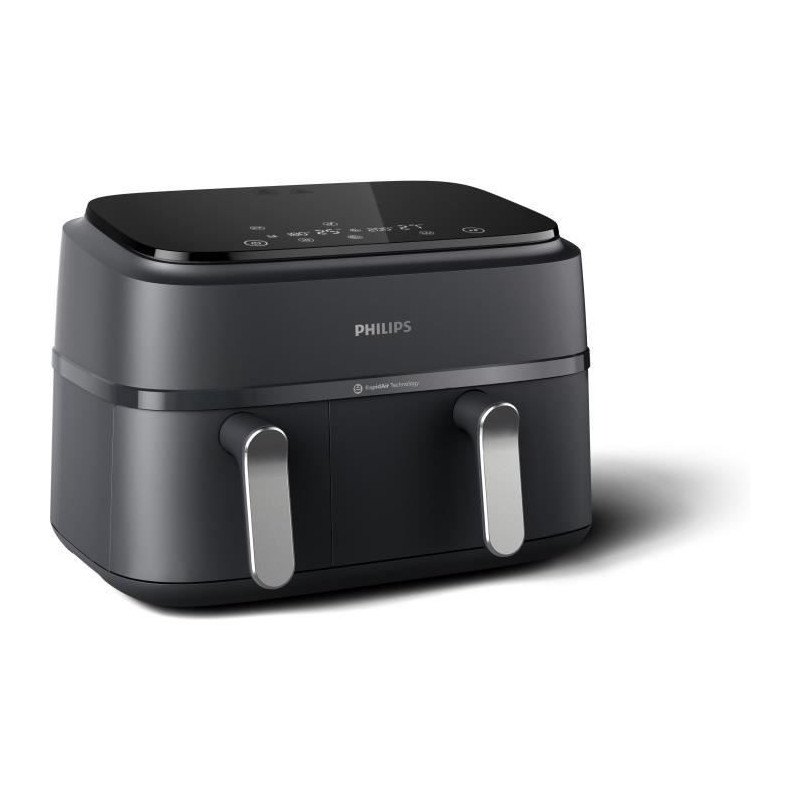 Oil-free fryer - PHILIPS - Airfryer XXL NA351/00 - Double tank 9L - 8