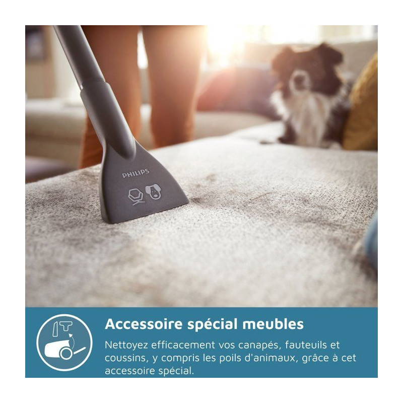 PHILIPS XB2123/09 - Bagless Cylinder Vacuum Cleaner - 850 W - Compact