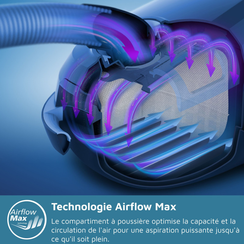 Philips XD3112/09 Traineau vacuum cleaner with Series 3000 - 900W bag