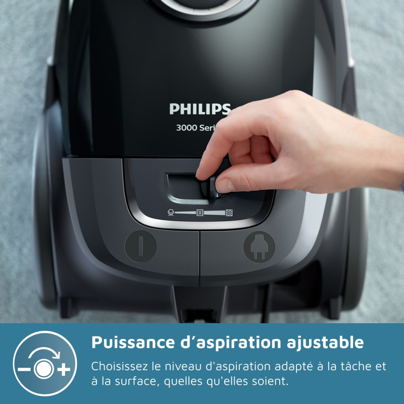 Philips XD3112/09 Traineau vacuum cleaner with Series 3000 - 900W bag