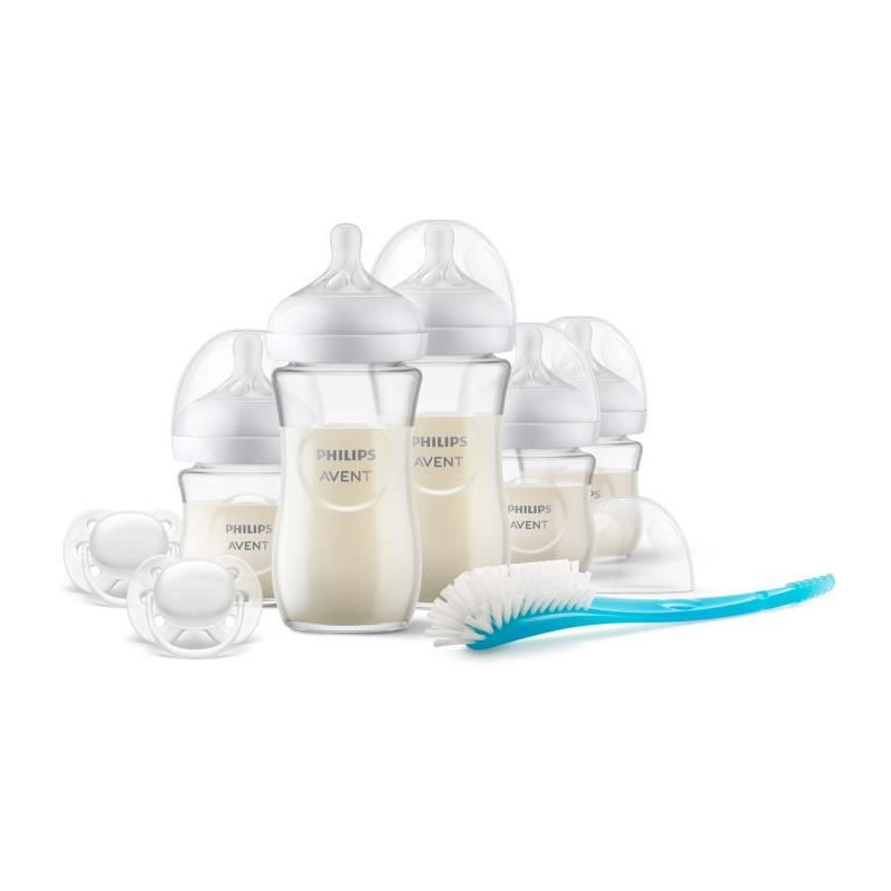 Natural Glass Baby Bottle Birth Set - PHILIPS AVENT - Newborn Kit - 24