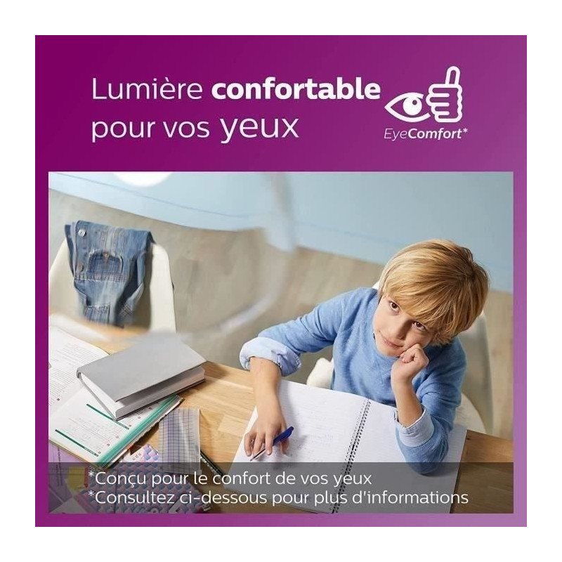 Philips, pack of 6 E27 transparent LED bulbs 60W, warm white