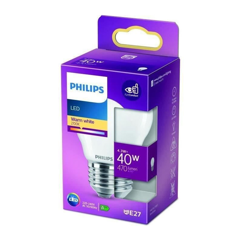 Philips Led Classic 40W Spherical E27 Warm War