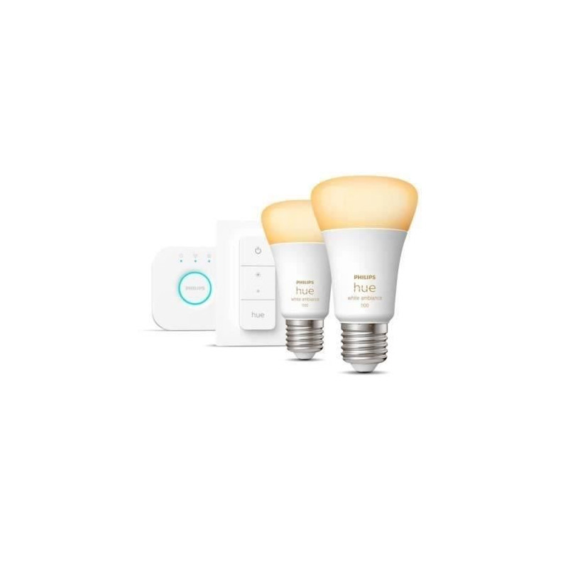 Kit Starting LED LED Connected Philips Hue White - 10.5W - Lot 2 E27 -