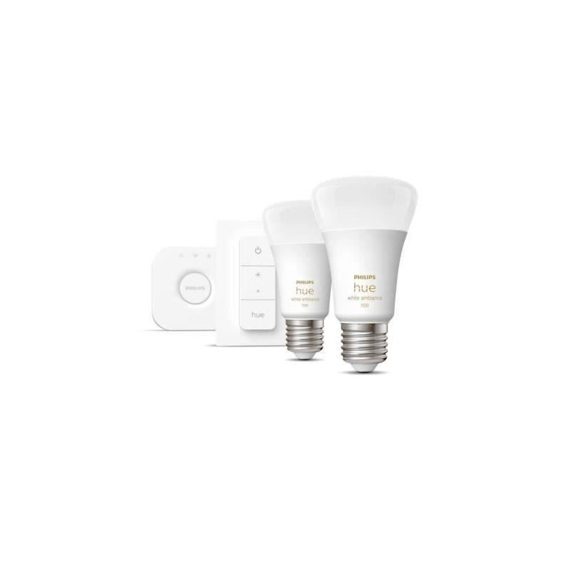 Kit Starting LED LED Connected Philips Hue White - 10.5W - Lot 2 E27 -