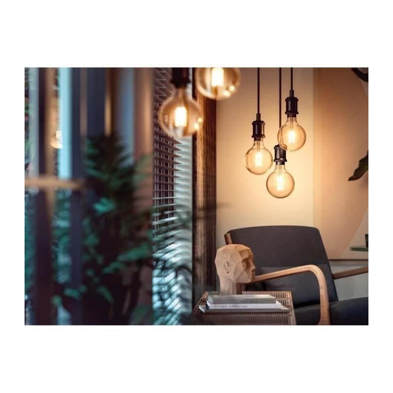 Philips Hue White Ambiance, LED Connected LED E27 Filament G93 Globe,