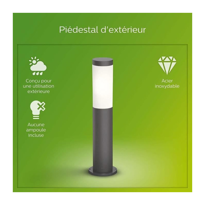 Philips Utrecht outer terminal - 1x20w - Anthracite