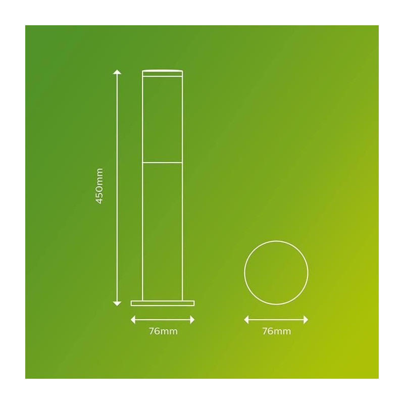 Philips Utrecht outer terminal - 1x20w - Anthracite
